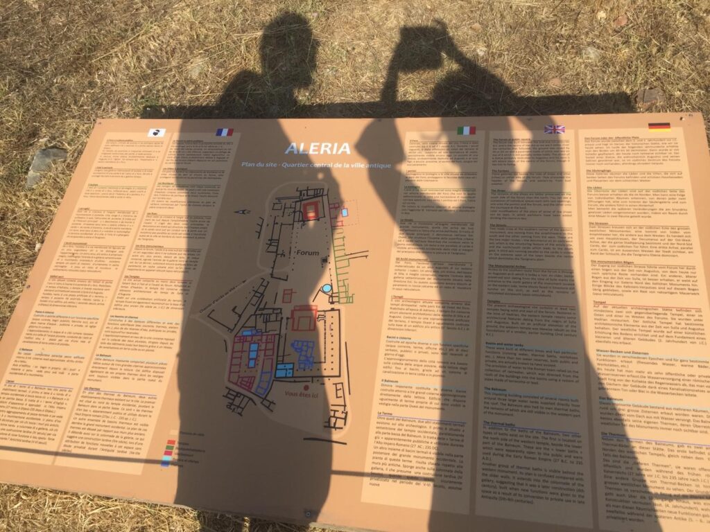 La piantina all'ingresso del sito